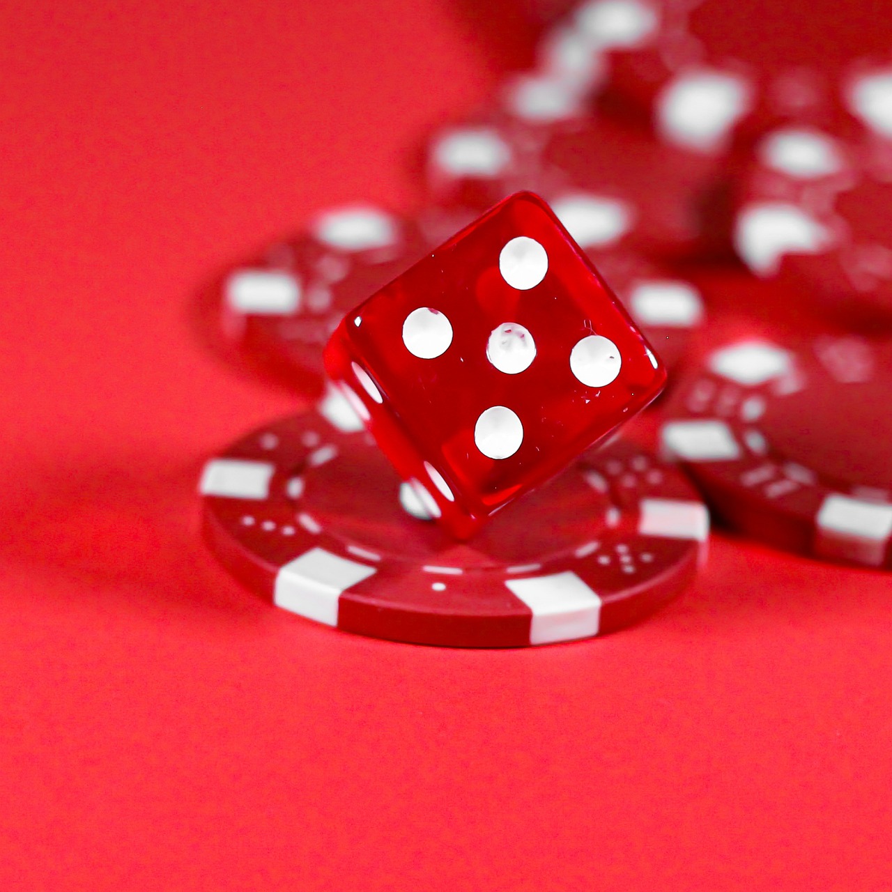 Casino dice mid-roll — the 36-outcome probability foundation