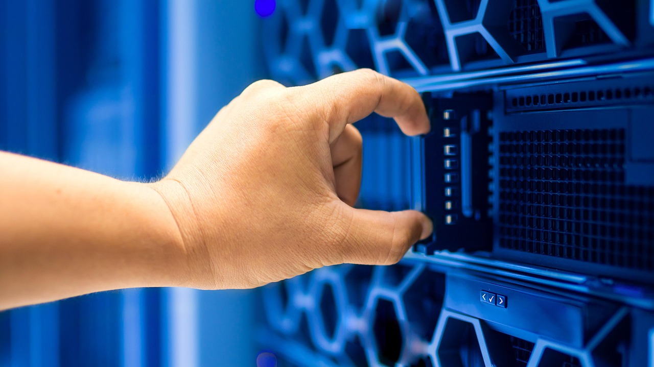 Data center server rack — the infrastructure of modern RNG systems
